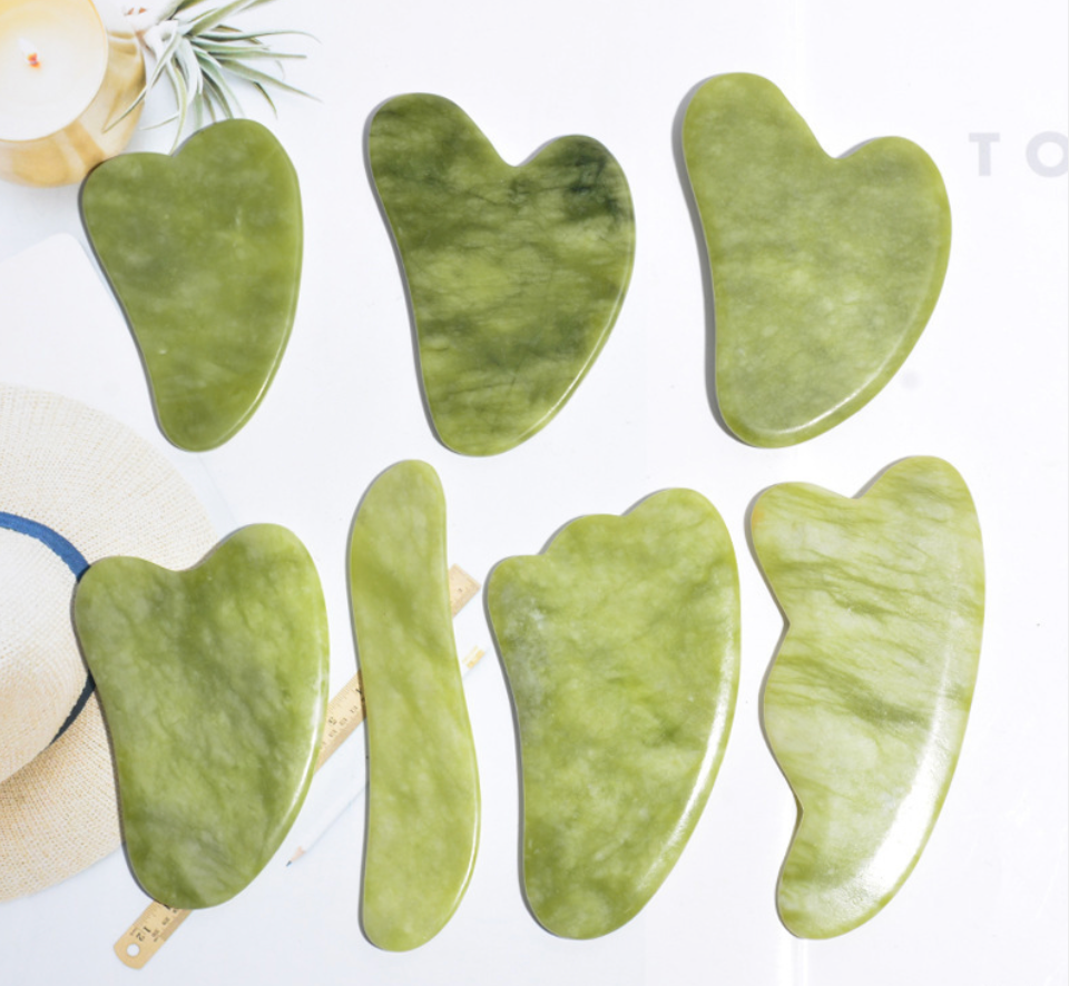 Green Phoenix Jade Gua Sha – Natürliches Tool für Gesichtskonturierung & Lymphmassage